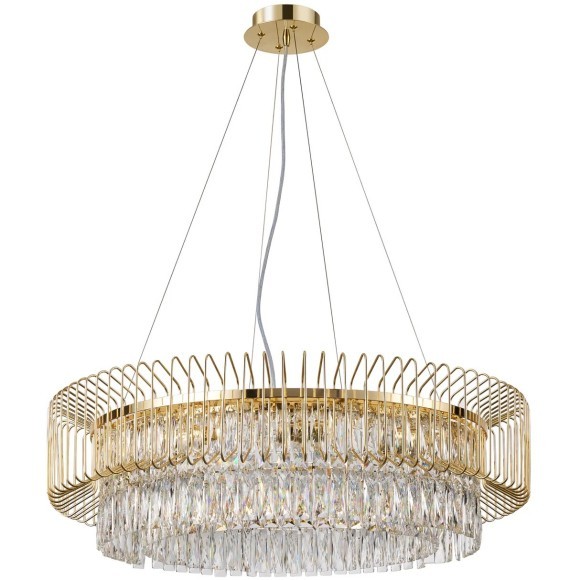 Хрустальная подвесная золотая люстра в виде кольца Favourite 4779-10P