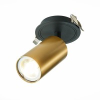 ST303.208.01 Св-к встр. Золотистый GU10 1*50W  IP20 D90xH175 220V Без ламп Встраиваемые светильники