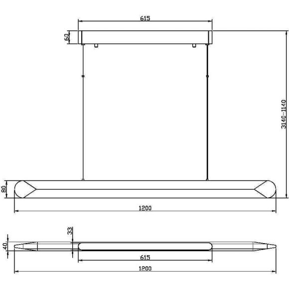 Подвесной светильник Maytoni MOD276PL-L40W3K