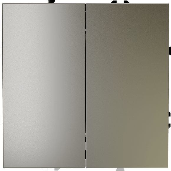 Перекрестный переключатель встраиваемый VOLTUM S70 двухклавишный 10А, (шелк)