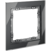 Рамка стеклянная VOLTUM S70 на 1 пост, (графит, стекло)