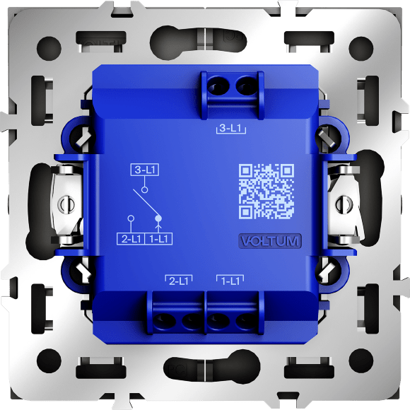 Выключатель встраиваемый VOLTUM S70 для жалюзи 10А, (кашемир)