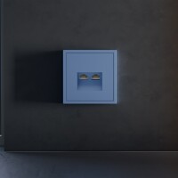 Накладка для розетки компьютерной двойной RJ45+RJ45 кат.6, S70 (деним)