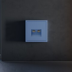 Накладка для розетки компьютерной двойной RJ45+RJ45 кат.6, S70 (деним)