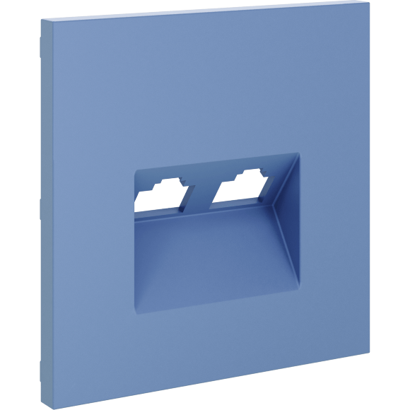 Накладка для розетки компьютерной двойной RJ45+RJ45 кат.6, S70 (деним)