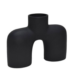 421059 BROWER BROWER Декоративная ваза алюминий черный L250 B78 H180 421059 BROWER BROWER Декоративная ваза алюминий черный L250 B78 H180
