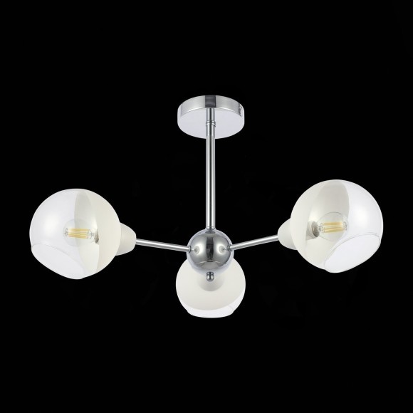 SLE102702-03 Светильник потолочный Хром/Прозрачный, Матовый никель E14 3*40W GIORTE SLE102702-03 Светильник потолочный Хром/Прозрачный, Матовый никель E14 3*40W GIORTE