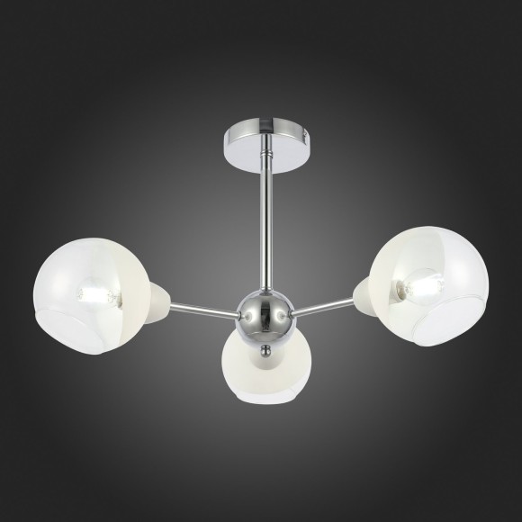 SLE102702-03 Светильник потолочный Хром/Прозрачный, Матовый никель E14 3*40W GIORTE SLE102702-03 Светильник потолочный Хром/Прозрачный, Матовый никель E14 3*40W GIORTE