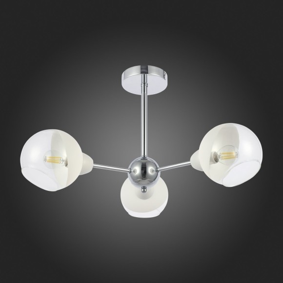 SLE102702-03 Светильник потолочный Хром/Прозрачный, Матовый никель E14 3*40W GIORTE SLE102702-03 Светильник потолочный Хром/Прозрачный, Матовый никель E14 3*40W GIORTE