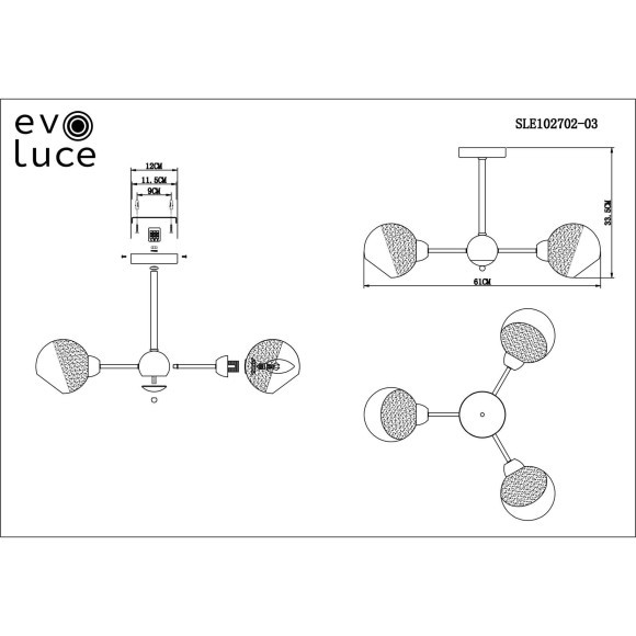 SLE102702-03 Светильник потолочный Хром/Прозрачный, Матовый никель E14 3*40W GIORTE SLE102702-03 Светильник потолочный Хром/Прозрачный, Матовый никель E14 3*40W GIORTE