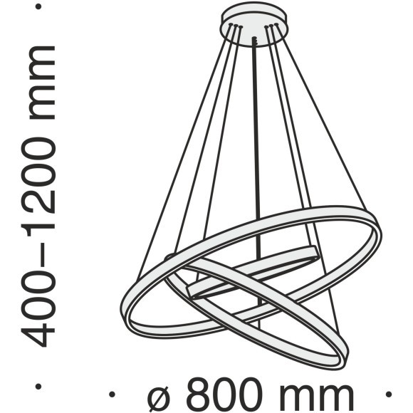 Люстра подвесная Maytoni MOD058PL-L100W4K Rim светодиодная 3xLED 115W