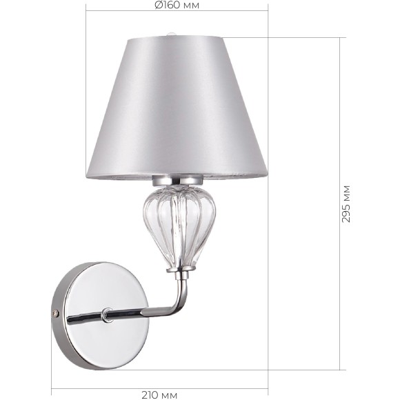 SLE107411-01 Светильник настенный Хром/Серебристый E14 1*60W DALIDA