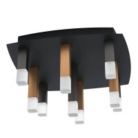 39905 ESTANTERIOS Светодиодный потолочный светильник диммируемый по TRIAC, 28.8Вт, 3600Лм, 3000К, черный/серебряный, металл/стекло