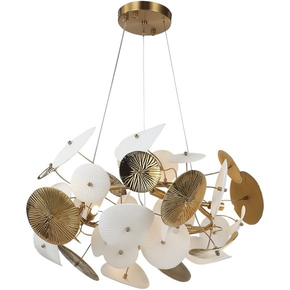 SL1518.303.06 Светильник подвесной ST-Luce Латунь/Белый G9 6*5W 4000K DAHLIA