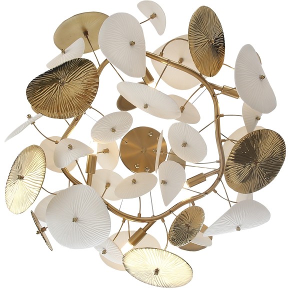 SL1518.303.06 Светильник подвесной ST-Luce Латунь/Белый G9 6*5W 4000K DAHLIA