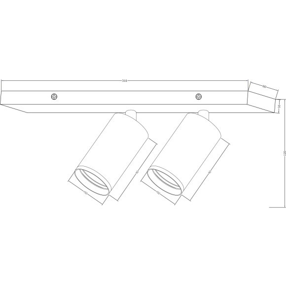 Накладной потолочный светильник Maytoni C051CL-U-02BMG Focus S под лампы 2xGU10 10W