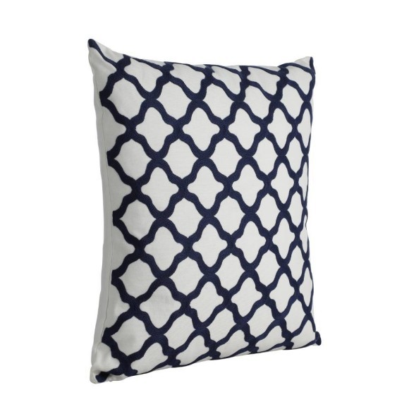 420016 Подушка декоративная CHEVERY, L450, B450, наволочка: 100% хлопок, белый, синий наполнитель: 100% полиэстер 420016 Подушка декоративная CHEVERY, L450, B450, наволочка: 100% хлопок, белый, синий наполнитель: 100% полиэстер