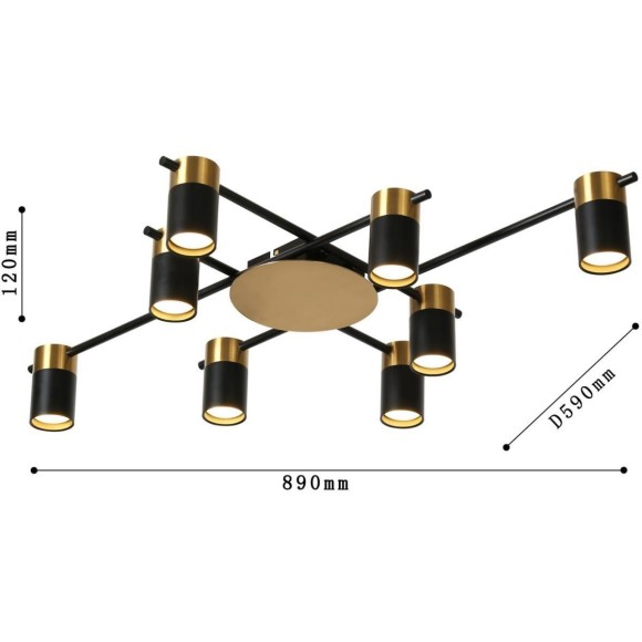 Потолочная люстра Topper 2825-8P
