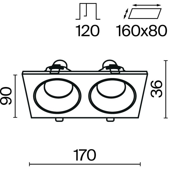 Встраиваемый светильник Technical DL033-2-02W Встраиваемый светильник Technical DL033-2-02W