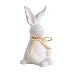 427904 Статуэтка Заяц GOPENG, L80, B70, H145, фарфор, белый