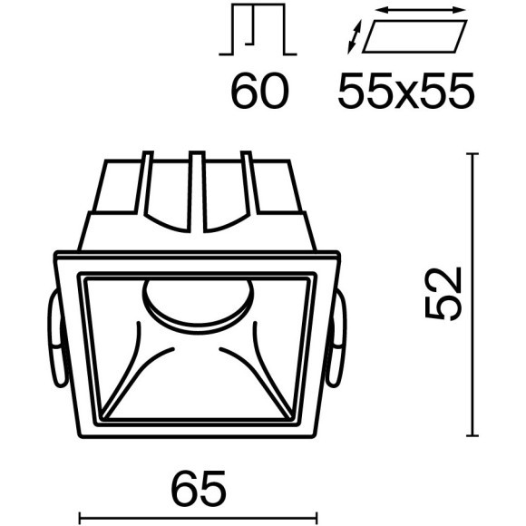 Встраиваемый светильник Maytoni DL043-01-10W4K-D-SQ-WB Alfa LED светодиодный LED 10W
