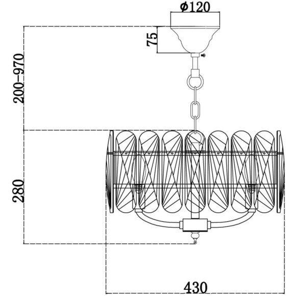 Люстра подвесная Maytoni MOD122PL-05BS Suite под лампы 5xE14 40W