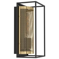 43789 Бра (настенный светильник) NOHALES, 1X40W (E27), H320, сталь, черный, латунь