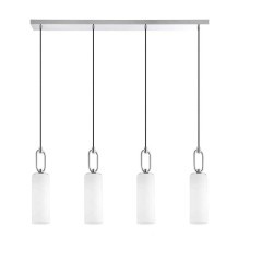 390129 MAJANA Люстра потолочная с 4 лампами E27, хромированный/белый, металл/стекло 390129 MAJANA Люстра потолочная с 4 лампами E27, хромированный/белый, металл/стекло