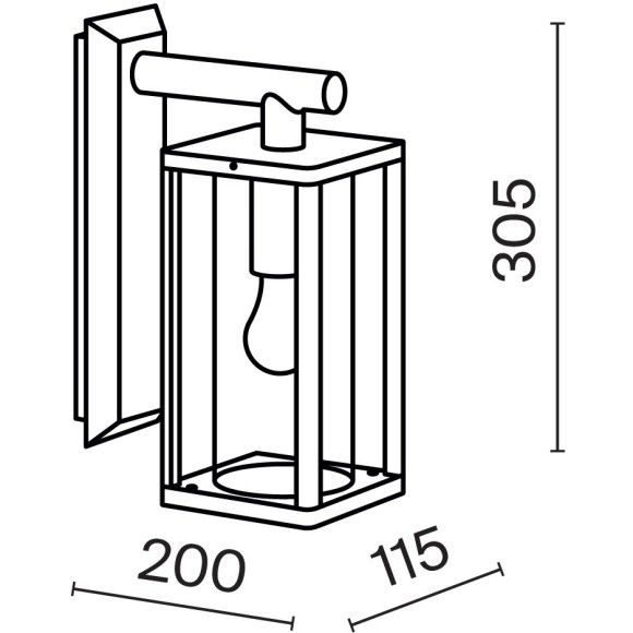 Настенный светильник (бра) Outdoor O452WL-01GF1