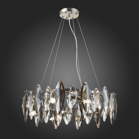 SL1227.103.08 Люстра подвесная ST-Luce Никель/Прозрачный E14 8*40W ANCONA