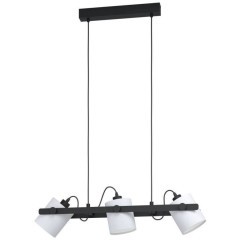 43426 Подвес HORNWOOD 1, 3х60W (E27), L780, B195, H1100, сталь, дерево, черный /текстиль, белый 43426 Подвес HORNWOOD 1, 3х60W (E27), L780, B195, H1100, сталь, дерево, черный /текстиль, белый