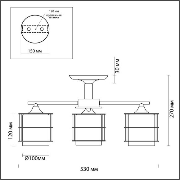 Люстра потолочная Lumion 3504/3C ROTONDUM под лампы 3xE27 3*60W Люстра потолочная Lumion 3504/3C ROTONDUM под лампы 3xE27 3*60W