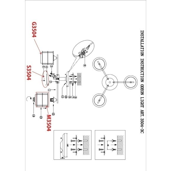 Люстра потолочная Lumion 3504/3C ROTONDUM под лампы 3xE27 3*60W Люстра потолочная Lumion 3504/3C ROTONDUM под лампы 3xE27 3*60W