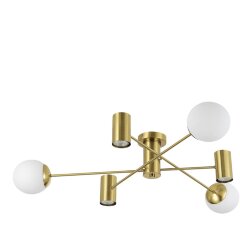 SLE1105-302-06 Светильник потолочный Латунь/Белый GU10+E27 3+3*5+60W RAITO SLE1105-302-06 Светильник потолочный Латунь/Белый GU10+E27 3+3*5+60W RAITO