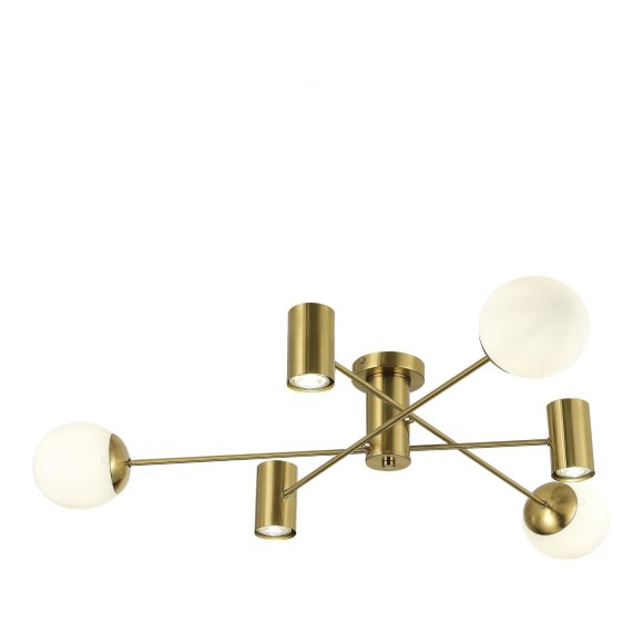 SLE1105-302-06 Светильник потолочный Латунь/Белый GU10+E27 3+3*5+60W RAITO