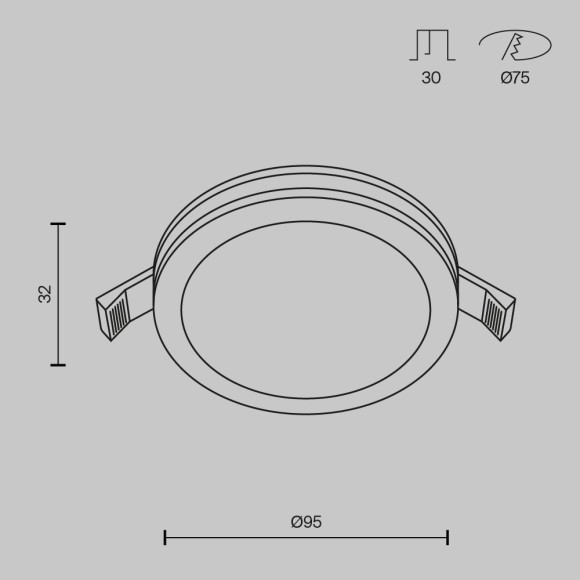 Настенно-потолочный светильник Maytoni DL303-L12B4K Phanton светодиодный LED 12W