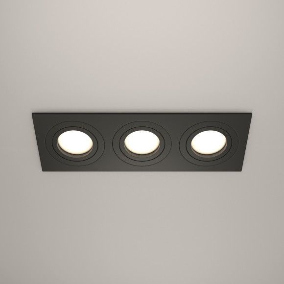 Встраиваемый светильник Maytoni DL024-2-03B Atom под лампы 3xGU10 50W