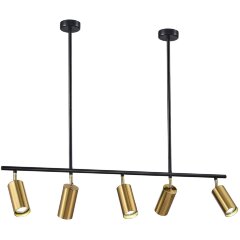 SL1206.413.05 Светильник подвесной ST-Luce Черный/Латунь GU10 5*5W 4000K SORMANO SL1206.413.05 Светильник подвесной ST-Luce Черный/Латунь GU10 5*5W 4000K SORMANO