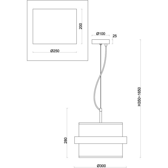 Подвесной светильник Freya FR5367PL-01BS