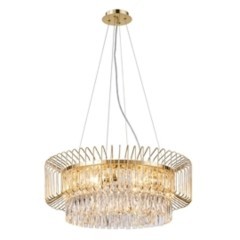 Хрустальная подвесная золотая люстра в виде кольца Favourite 4779-6P