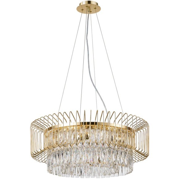 Хрустальная подвесная золотая люстра в виде кольца Favourite 4779-6P