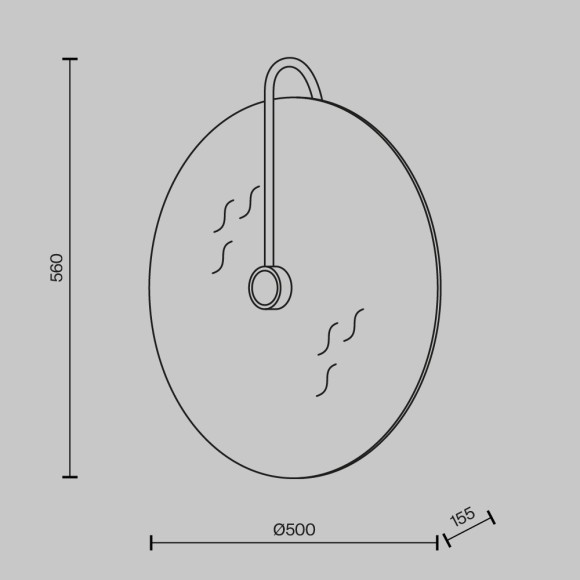 Настенный светильник (бра) Maytoni MOD305WL-03B Настенный светильник (бра) Maytoni MOD305WL-03B
