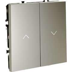 Выключатель встраиваемый VOLTUM S70 для жалюзи 10А, (шелк)