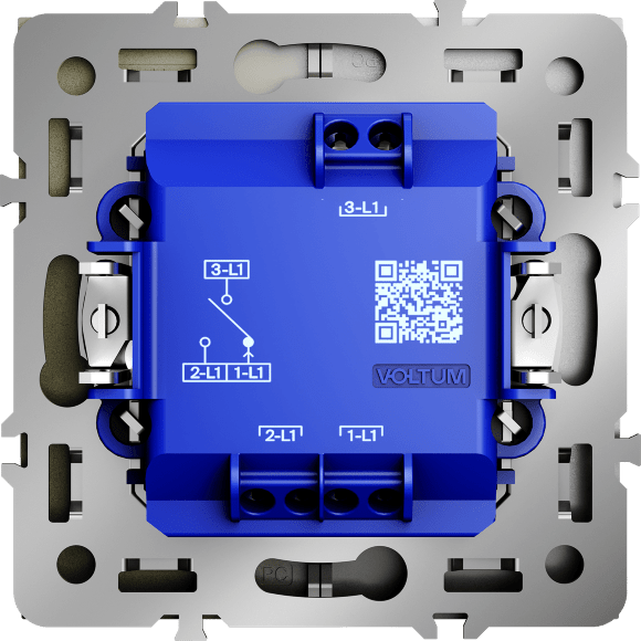 Выключатель встраиваемый VOLTUM S70 для жалюзи 10А, (шелк)