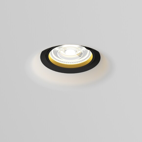 Lightstar Anello 112007 Встраиваемый безрамочный светильник для натяжного потолка с черным кольцом, без цоколей в комплекте, под лампы GU10, GU5.3 или модули формата MR16