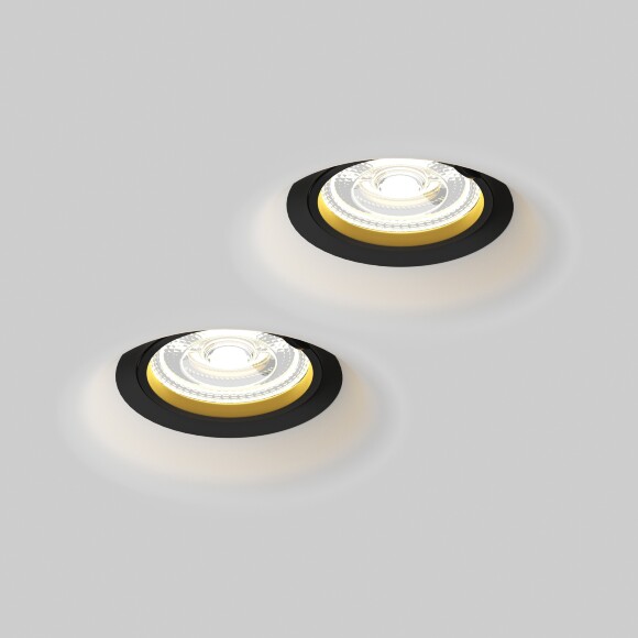 Lightstar Anello 112007 Встраиваемый безрамочный светильник для натяжного потолка с черным кольцом, без цоколей в комплекте, под лампы GU10, GU5.3 или модули формата MR16