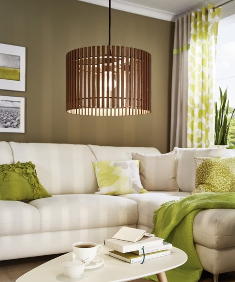 94027 NAROLA NAROLA Подвесной потолочный светильник с 1 лампой E27, 60Вт, металл, дерево