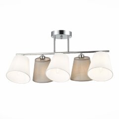 SLE300402-05 Светильник потолочный Хром/Белый, Серый E14 5*40W PRATO SLE300402-05 Светильник потолочный Хром/Белый, Серый E14 5*40W PRATO