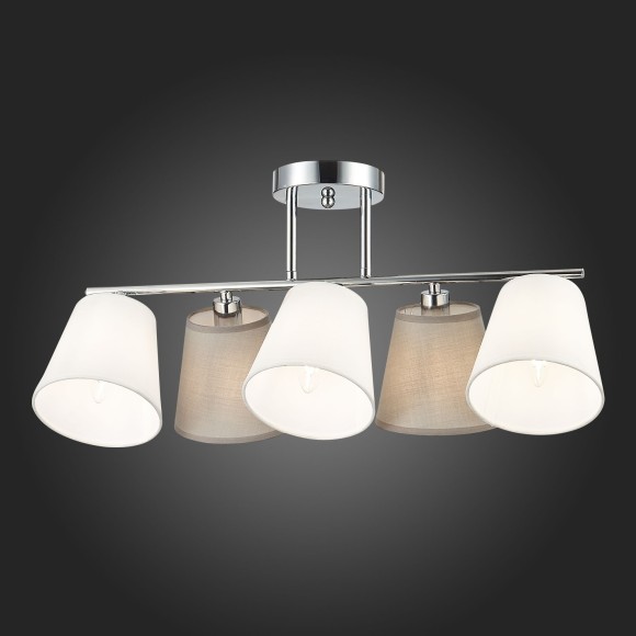 SLE300402-05 Светильник потолочный Хром/Белый, Серый E14 5*40W PRATO SLE300402-05 Светильник потолочный Хром/Белый, Серый E14 5*40W PRATO