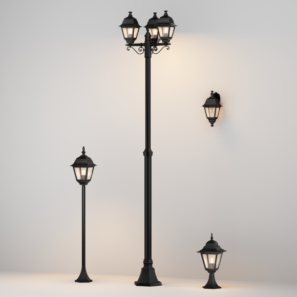 Уличный настенный светильник Maytoni O003WL-01B Abbey Road IP44 под лампу 1xE27 60W